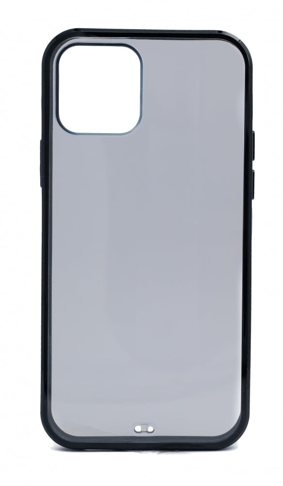 Custodia protettiva in silicone nera trasparente compatibile con iPhone 12