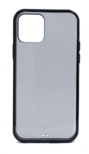 Funda protectora de silicona SYSTEM-S en color negro, funda transparente compatible con iPhone 12