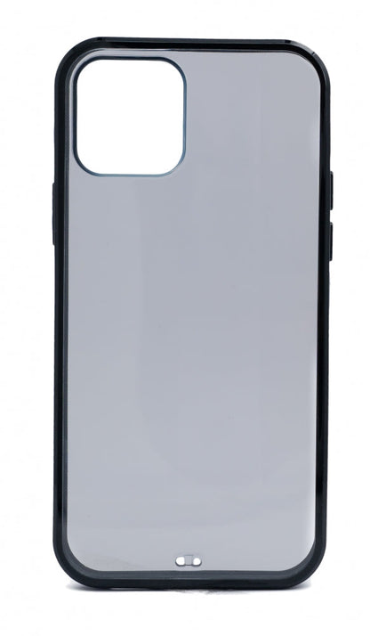 Coque de protection en silicone SYSTEM-S noire, transparente, compatible avec iPhone 12