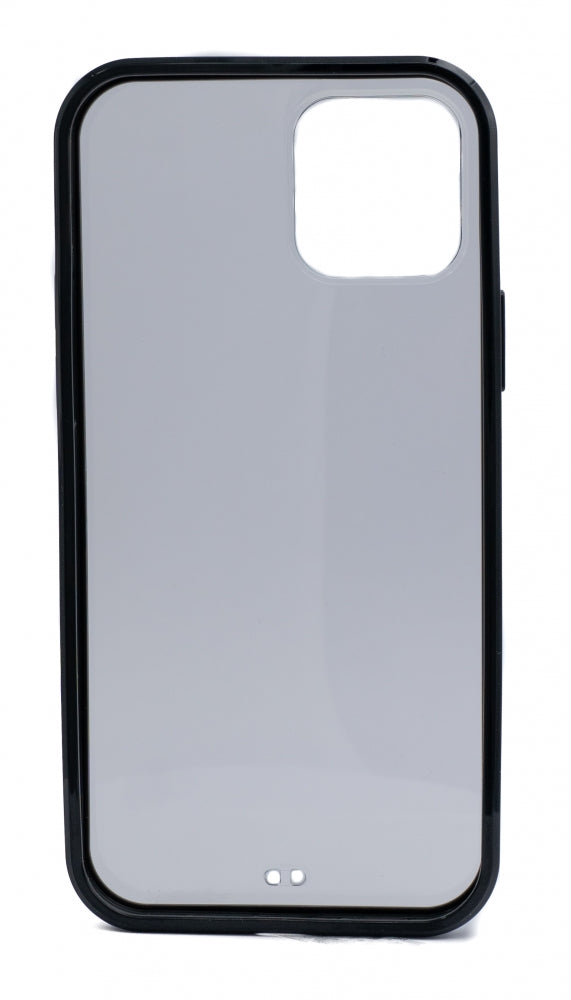 Funda protectora de silicona SYSTEM-S en color negro, funda transparente compatible con iPhone 12 Pro