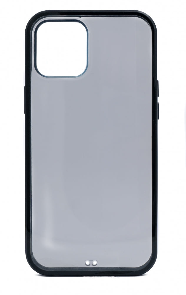 Funda protectora de silicona SYSTEM-S en color negro, funda transparente compatible con iPhone 12 Pro Max