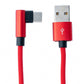 SYSTEM-S USB 3.1 Kabel 100 cm Typ C Stecker zu 2.0 A Stecker Winkel geflochten in Rot