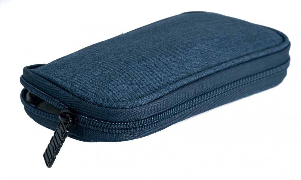 Schutztasche gepolstert Spritzwasser geschützt Tasche Case in Blau für Powerbank Kopfhörer