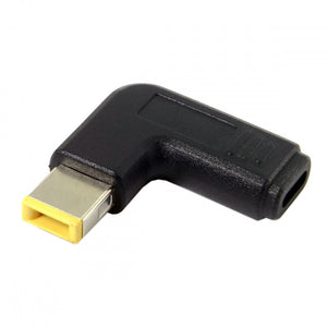 SYSTEM-S USB 3.1 Adapter Typ C Buchse zu Rectangle 11,0 x 4,5 mm Stecker mit Winkel Kabel