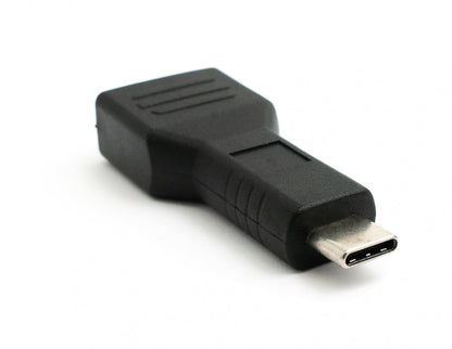 SYSTEM-S USB 3.1 Adapter Typ C Stecker zu Rectangle 11,0 x 4,5 mm Stecker Kabel Schwarz