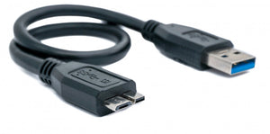 SYSTEM-S USB 3.0 Kabel 30 cm Typ A Stecker zu 3.0 Micro Stecker Adapter in Schwarz