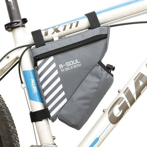 SYSTEM-S Fahrrad Tasche mit Flaschenhalter Befestigung in Grau Schwarz