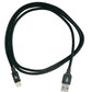 SYSTEM-S USB 3.1 Kabel 1 m Typ C Stecker zu 3.0 Typ A Stecker geflochten Adapter Schwarz