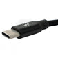 SYSTEM-S USB 3.1 Kabel 25cm Typ C Stecker zu 30 Typ A Stecker geflochten Adapter Schwarz
