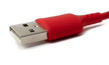 Lade das Bild in den Galerie-Viewer, USB 3.1 Kabel 1 m Typ C Stecker zu 2.0 Typ A Stecker Adapter aus Silikon in Rot
