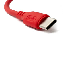 Lade das Bild in den Galerie-Viewer, USB 3.1 Kabel 1 m Typ C Stecker zu 2.0 Typ A Stecker Adapter aus Silikon in Rot
