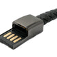 SYSTEM-S USB 3.1 Armband Kabel 20cm Typ C Stecker zu 2.0 Typ A Stecker Adapter in Schwarz