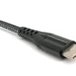 SYSTEM-S USB 3.1 Kabel 1m Typ C Stecker zu 3.0 Typ A Stecker geflochten Legierung in Grau