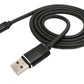 SYSTEM-S USB 3.1 Kabel 1 m Typ C Stecker zu 2.0 Typ A Stecker aus TPE in Schwarz
