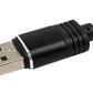 SYSTEM-S USB 3.1 Kabel 1 m Typ C Stecker zu 2.0 Typ A Stecker aus TPE in Schwarz
