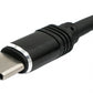 SYSTEM-S USB 3.1 Kabel 1 m Typ C Stecker zu 2.0 Typ A Stecker aus TPE in Schwarz