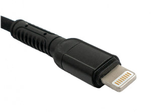 SYSTEM-S USB 3.1 Kabel 1 m Typ C Stecker zu 8 pin Stecker Adapter geflochten Schwarz