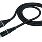 SYSTEM-S USB 3.1 Kabel 1 m Typ C Stecker zu 3.0 Typ A Stecker Adapter geflochten Schwarz