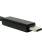 SYSTEM-S USB 3.1 Kabel 1 m Typ C Stecker zu 2.0 Typ A Stecker austauschbar flach Schwarz