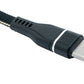SYSTEM-S USB 3.1 Kabel 1 m Typ C Stecker zu 3.0 Typ A Stecker flach geflochten in Schwarz