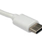 SYSTEM-S USB 3.1 Kabel 1 m Typ C Stecker zu 2.0 Typ A Stecker Adapter aus TPE in Weiß