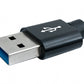 Cavo USB 3.1 da 3 m tipo C maschio a 3.0 tipo A maschio adattatore intrecciato nero