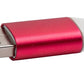 SYSTEM-S USB 3.1 leuchtendes Kabel 1 m Typ C Stecker zu 2.0 A Stecker in Rot