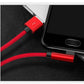 SYSTEM-S USB 2.0 Kabel 25 cm Micro B Stecker zu 2.0 A Stecker Winkel geflochten in Rot