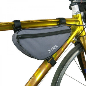 SYSTEM-S sacoche de vélo sac triangulaire anti-éclaboussures sac de cadre sac triangulaire gris