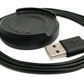 SYSTEM-S USB 2.0 Kabel 100 cm Ladestation für Vivo Watch Smartwatch 46 mm in Schwarz