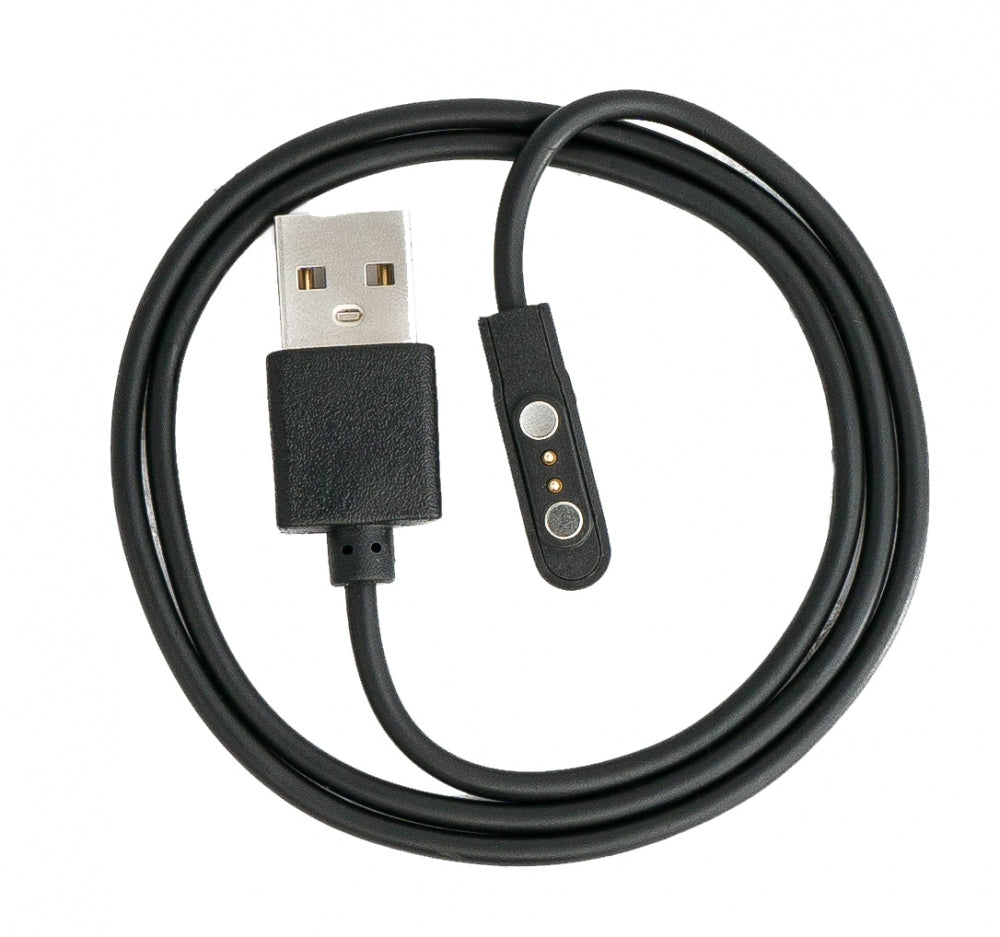 USB 2.0 Kabel 60 cm Ladekabel für Xiaomi Mibro Air Smartwatch in Schwarz