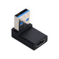SYSTEM-S USB 3.1 Adapter Typ C Buchse zu 3.0 Typ A Stecker Kabel Winkel Schwarz
