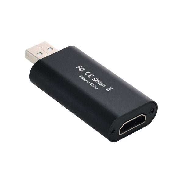 Presa per scheda di acquisizione adattatore HDMI su cavo video presa USB 2.0 tipo A in nero