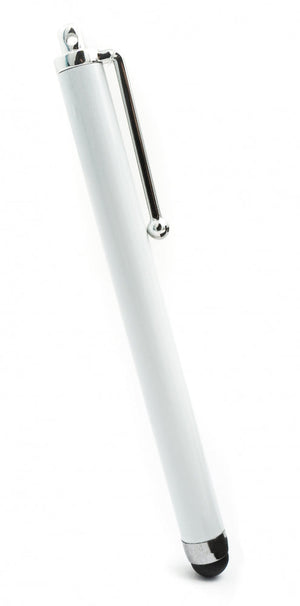 SYSTEM-S Touchpen Stylus made of aluminum in white for tablet smartphone laptop