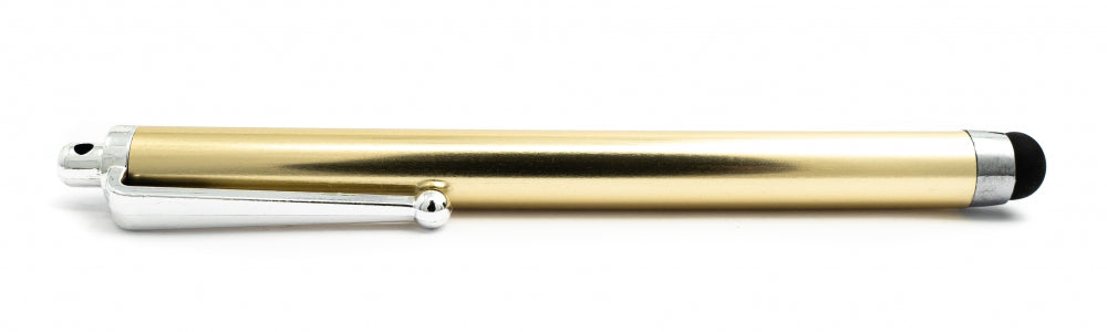 SYSTEM-S Touchpen Stylus aus Aluminium in Gelb für Tablet Smartphone Laptop