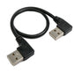 SYSTEM-S USB 2.0 Kabel 30 cm Typ A Stecker zu Stecker Winkel in Schwarz