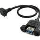 SYSTEM-S USB 3.0 cable 30 cm Type A female to male screw angle black