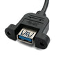 SYSTEM-S USB 3.0 cable 30 cm Type A female to male screw angle black