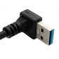 SYSTEM-S USB 3.0 cable 30 cm Type A female to male screw angle black