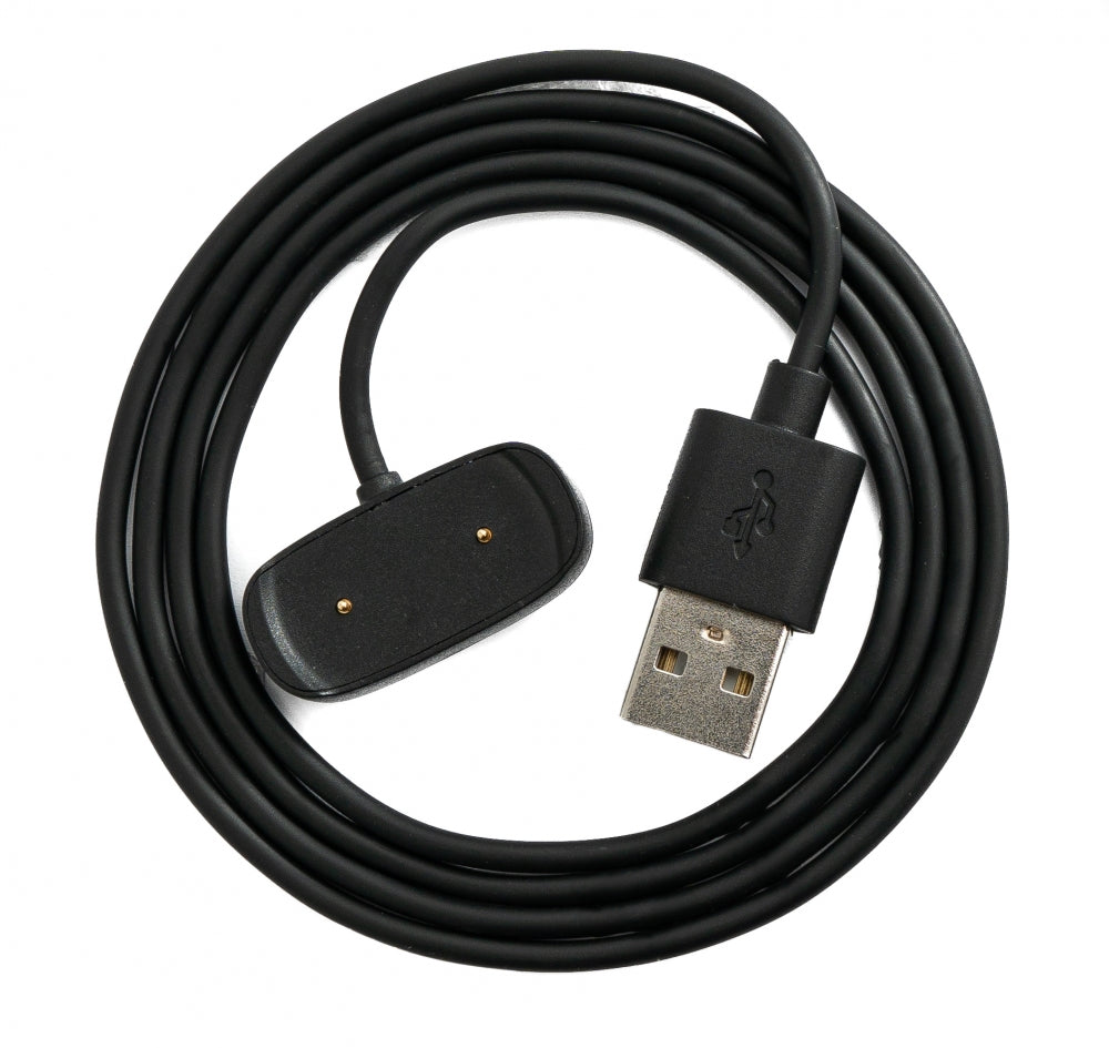 Cable USB 2.0 Cable de carga de 100 cm para smartwatch Amazfit T-Rex Pro en color negro