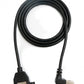 SYSTEM-S USB 2.0 Kabel 100 cm Typ A Buchse zu Stecker Adapter Schraube Winkel Schwarz