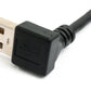 SYSTEM-S USB 2.0 Kabel 100 cm Typ A Stecker zu Buchse Winkel in Schwarz