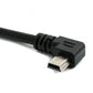 SYSTEM-S USB 2.0 Kabel 25 cm Typ A Stecker zu Mini USB Stecker Winkel in Schwarz