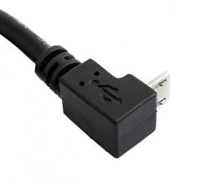 Cavo USB 2.0 30 cm Micro B femmina a maschio adattatore angolo di vite nero