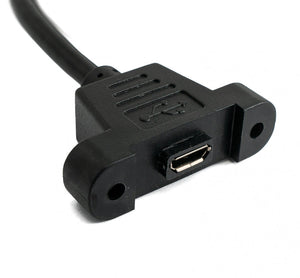 Cavo USB 2.0 30 cm Micro B femmina a maschio adattatore angolo di vite nero
