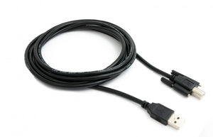 SYSTEM-S USB 2.0 Kabel 3 m Typ A Stecker zu B Stecker Adapter Schraube in Schwarz