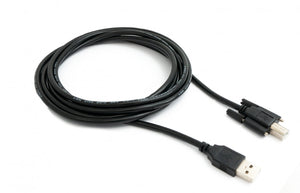 SYSTEM-S USB 2.0 cable 3 m type A male to B male adapter screw in black