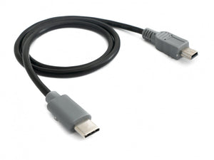 SYSTEM-S USB 3.1 Kabel 50 cm Typ C Stecker zu 2.0 Mini Stecker Adapter Schwarz