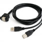 Cavo USB 2.0 a doppia porta da 150 cm tipo A adattatore femmina-maschio nero
