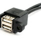 Cavo USB 2.0 a doppia porta da 150 cm tipo A adattatore femmina-maschio nero